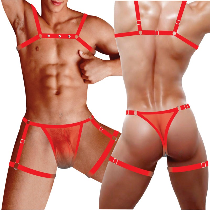 Conjunto Cueca JockStrap Sexy com Harness - InNamorata Ruthless | Tamanho Único | Disponível em 3 Cores - 3