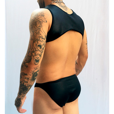 Conjunto Cueca Sex Mais e Mini Cropped em Cirrê - SD Clothing | Tamanho Único