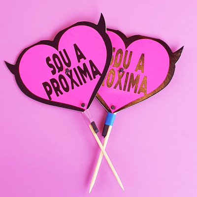 Foto 5 do produto Conjunto de Espetinhos Coração Neon Decorativos para Mesa - FestaChic
