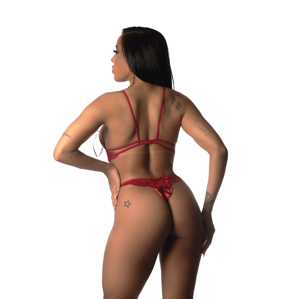 Conjunto Fran em Renda e Cetim - Amor & Sedução | Disponível em 4 Tamanhos e 2 Cores - 2