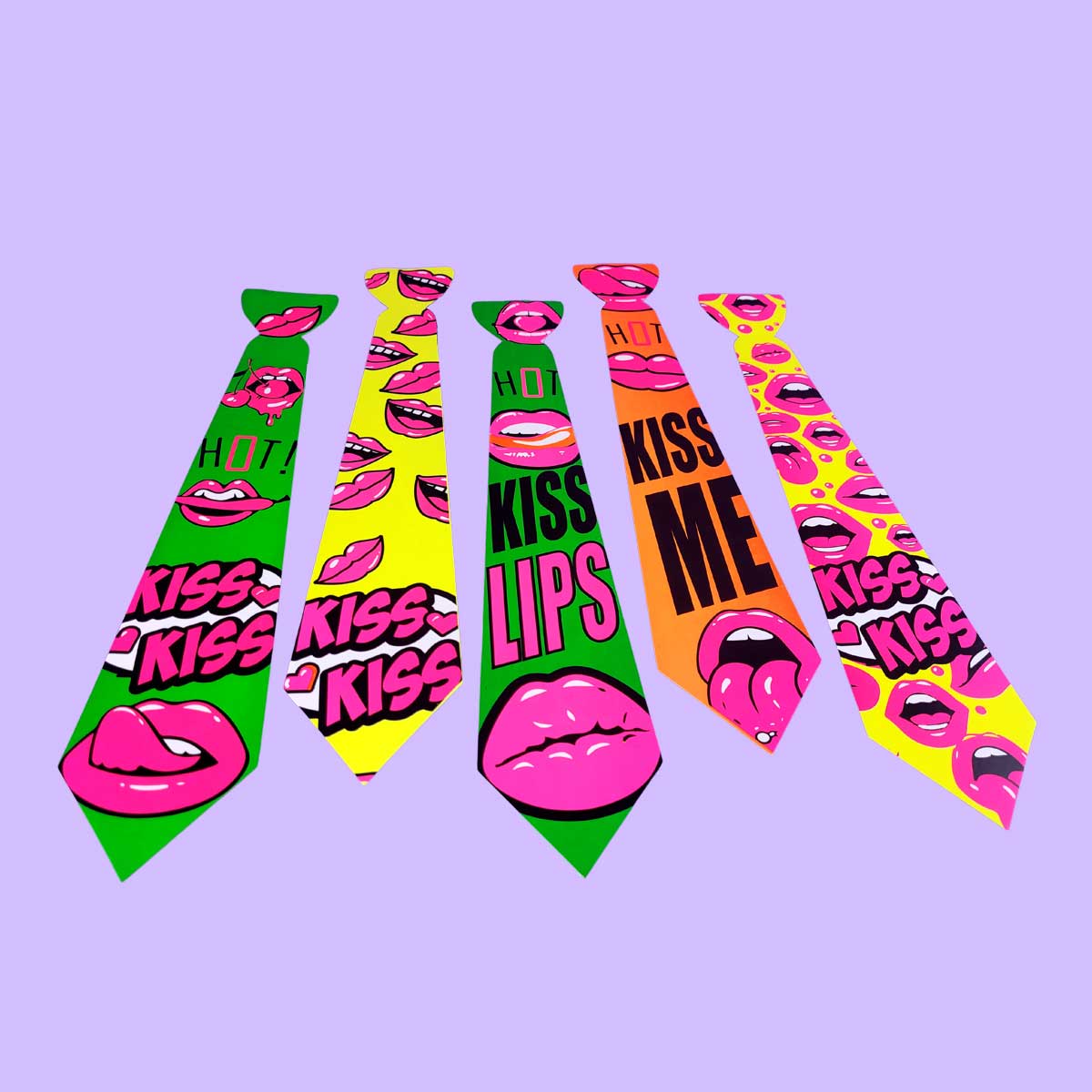 Conjunto de Gravatas com Efeito Neon - FestaChic - 7