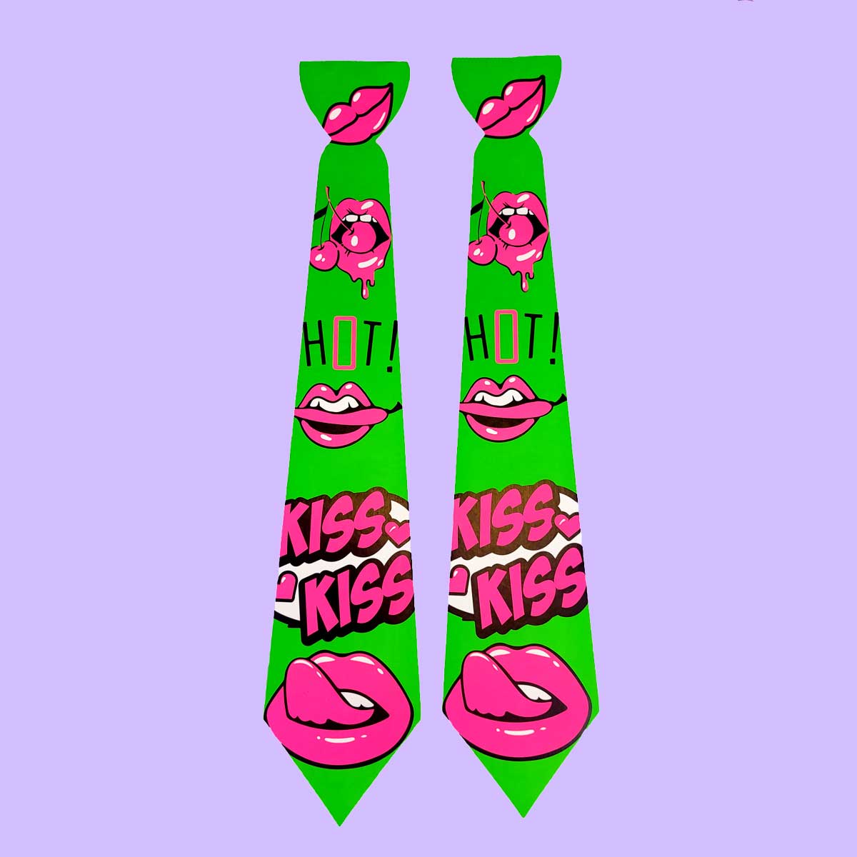 Conjunto de Gravatas com Efeito Neon - FestaChic - 2
