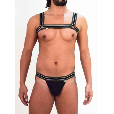 Foto 1 do produto Conjunto Harness e Cueca Jock Strap - Steves Designer | Tamanho Único