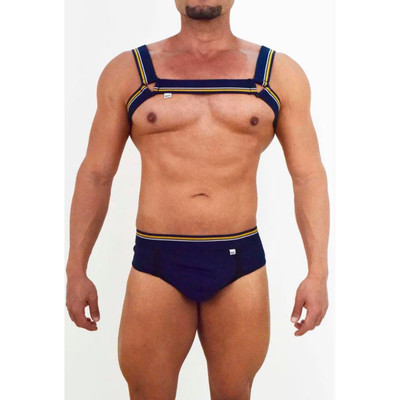 Conjunto de Jock com Harness na Cor Azul Marinho - Steves Designer | Tamanho Único