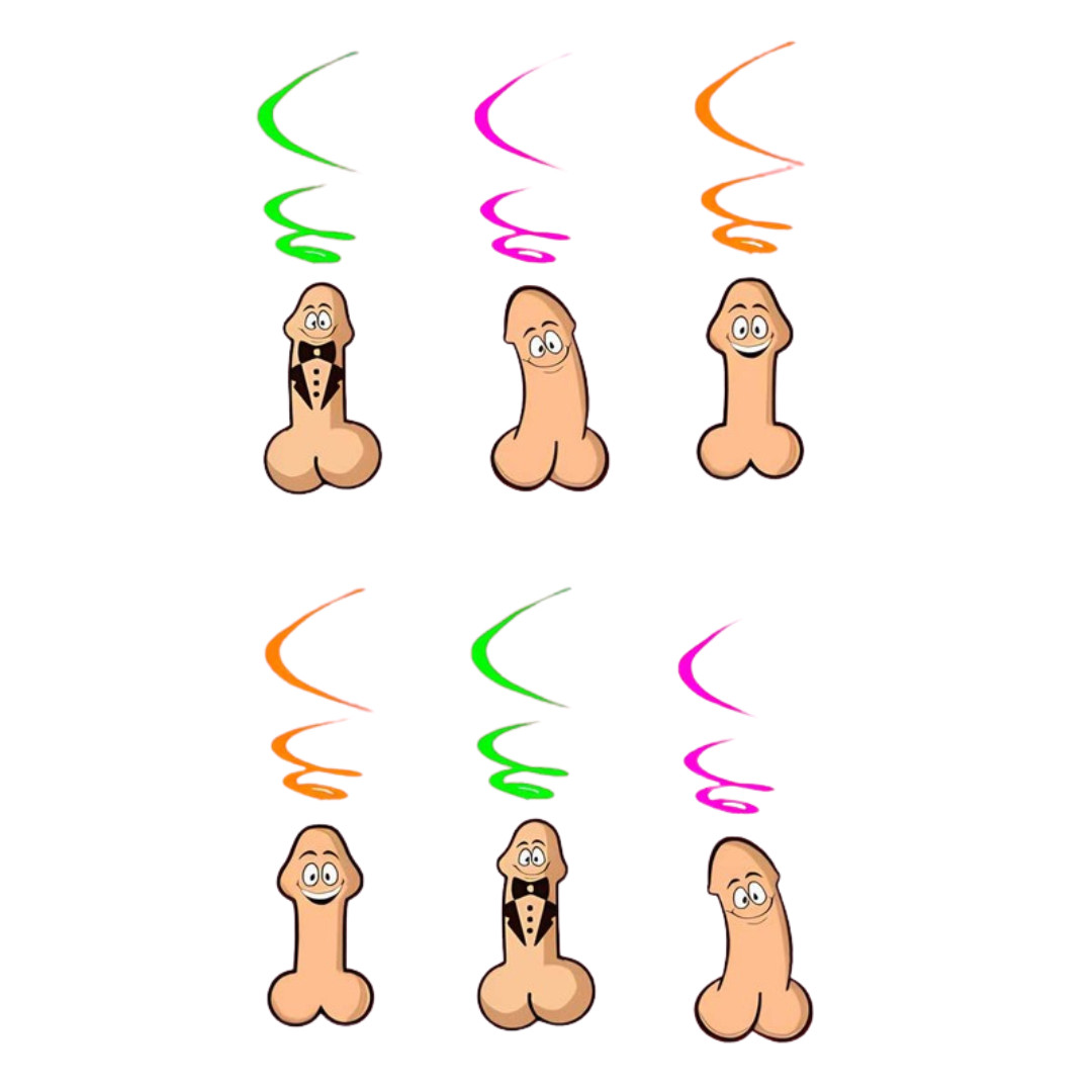 Conjunto de Mobile Decorativo com Desenhos de Pênis - FestaChic | 6 Unidades - 2