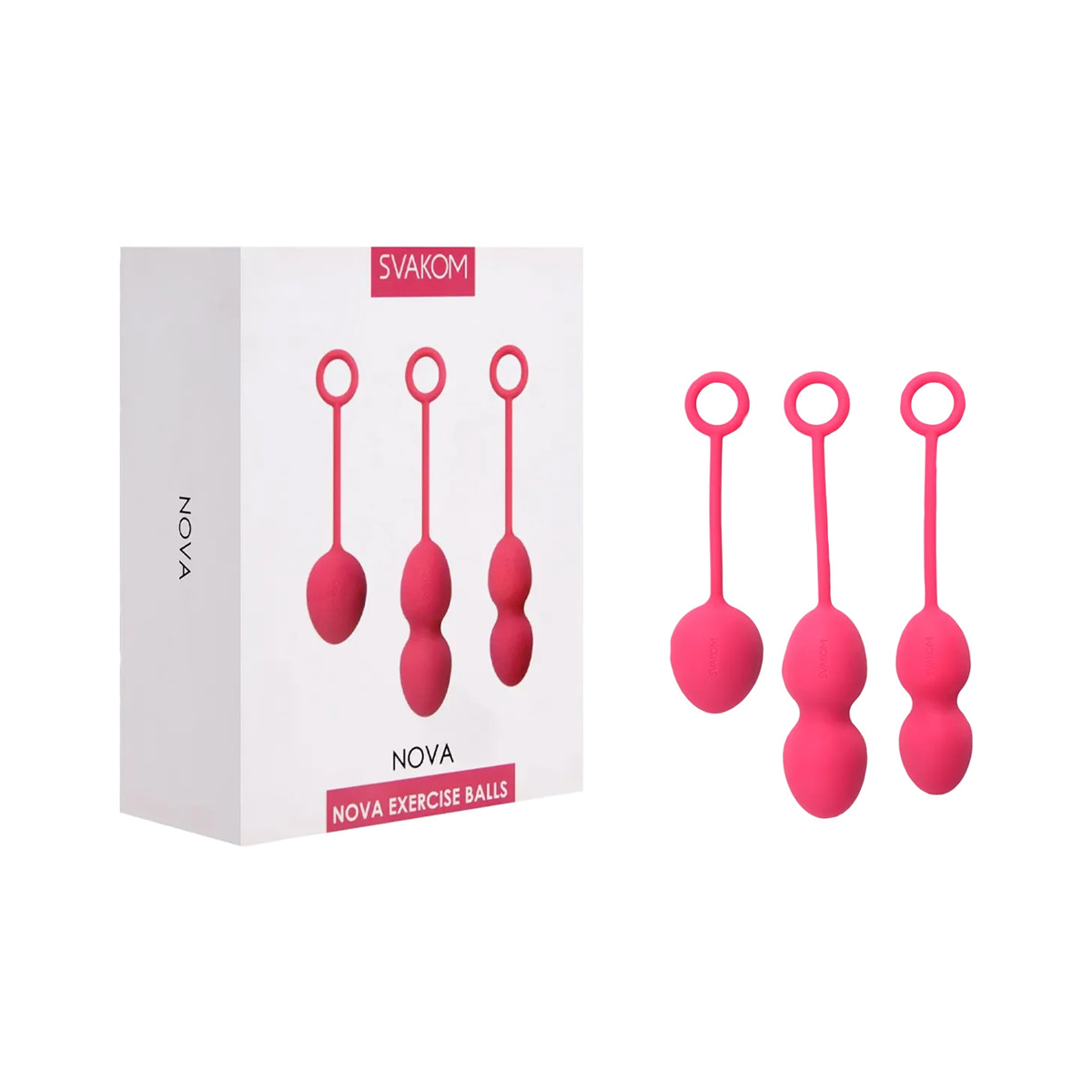 Conjunto de Pesos para Pompoarismo com 3 Tipos de Pesos Diferentes - Svakom Nova | Disponível em 3 Cores - 8