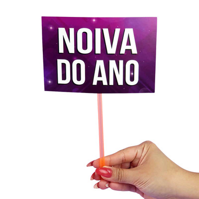 Conjunto de Plaquinhas para Despedida de Solteira - FestaChic | 10 Unidades