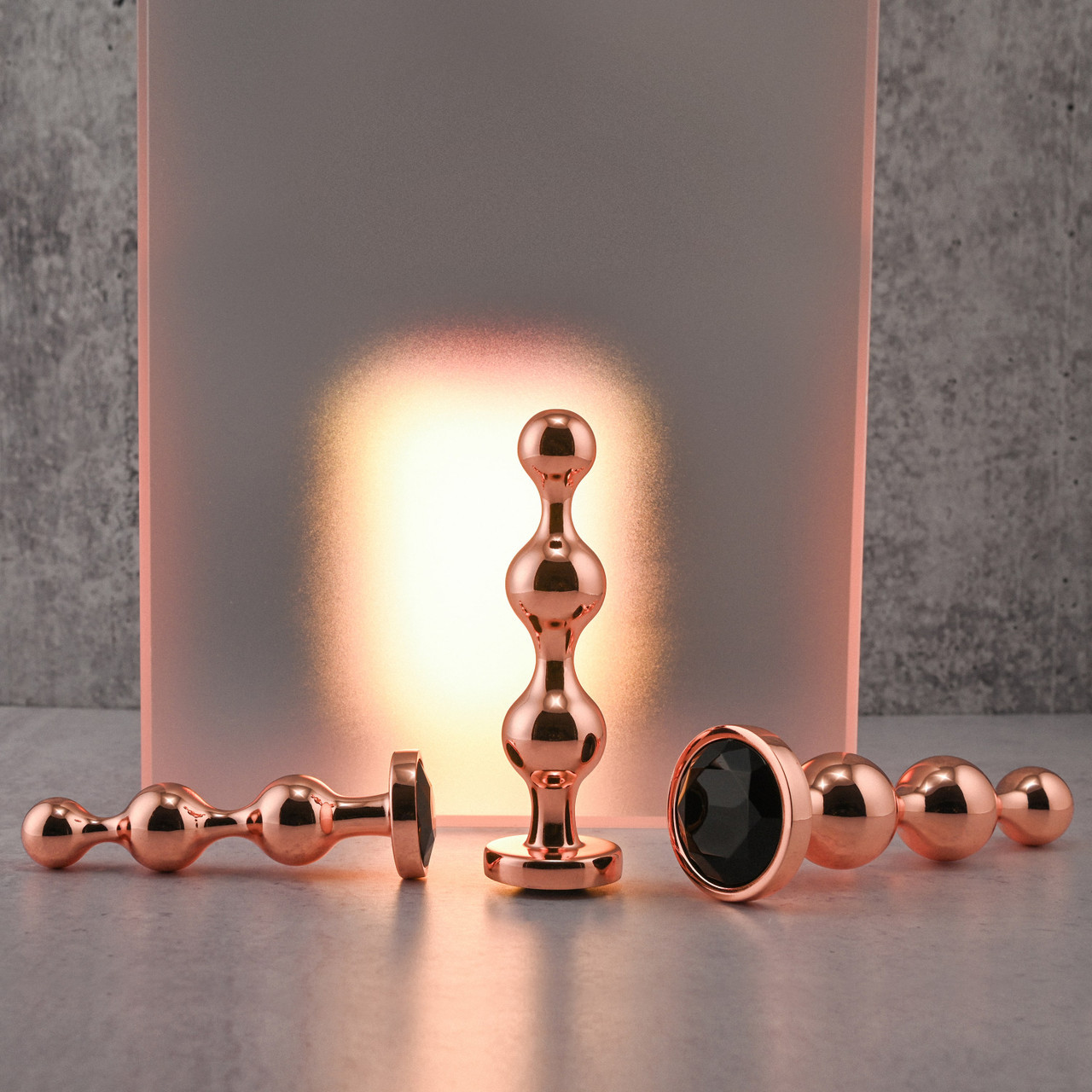 Conjunto de Plug Anal Cromado com 3 Tamanhos Diferentes, Pequeno, Médio e Grande - Gender X Gold Digger Set - 2