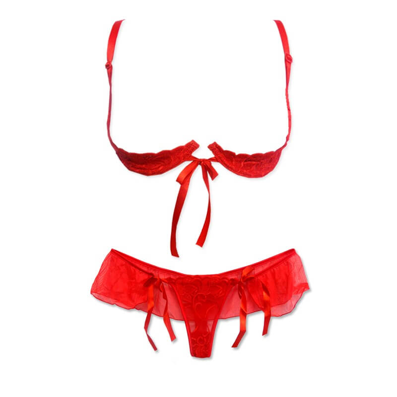 Conjunto de Sutiã e Calcinha - Lingerie Sensualle Eu Posso + Eu Quero | Tamanho Único | Disponível em 3 Cores - 3