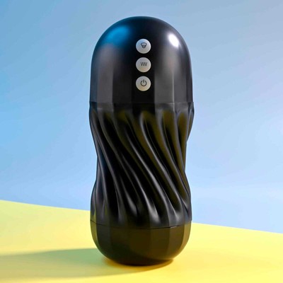 Foto 3 do produto Copo Masturbador Recarregável, Canal Penetrável Texturizado, 3 Movimentos em Espiral e 7 Modos de Vibração - Evolved Playboy Pleasure Solo Stroker