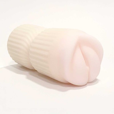 Foto 2 do produto Copo Masturbador com Texturas Internas em Silicone e Bocal de Vagina em TPE - Cup Peach | 13,5 x 3 cm
