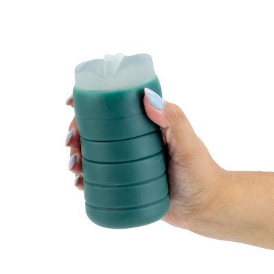 Copo Masturbador com Texturas Internas em Silicone e Bocal de Vagina em TPE - Cup Strawberry | 11,5 x 3 cm