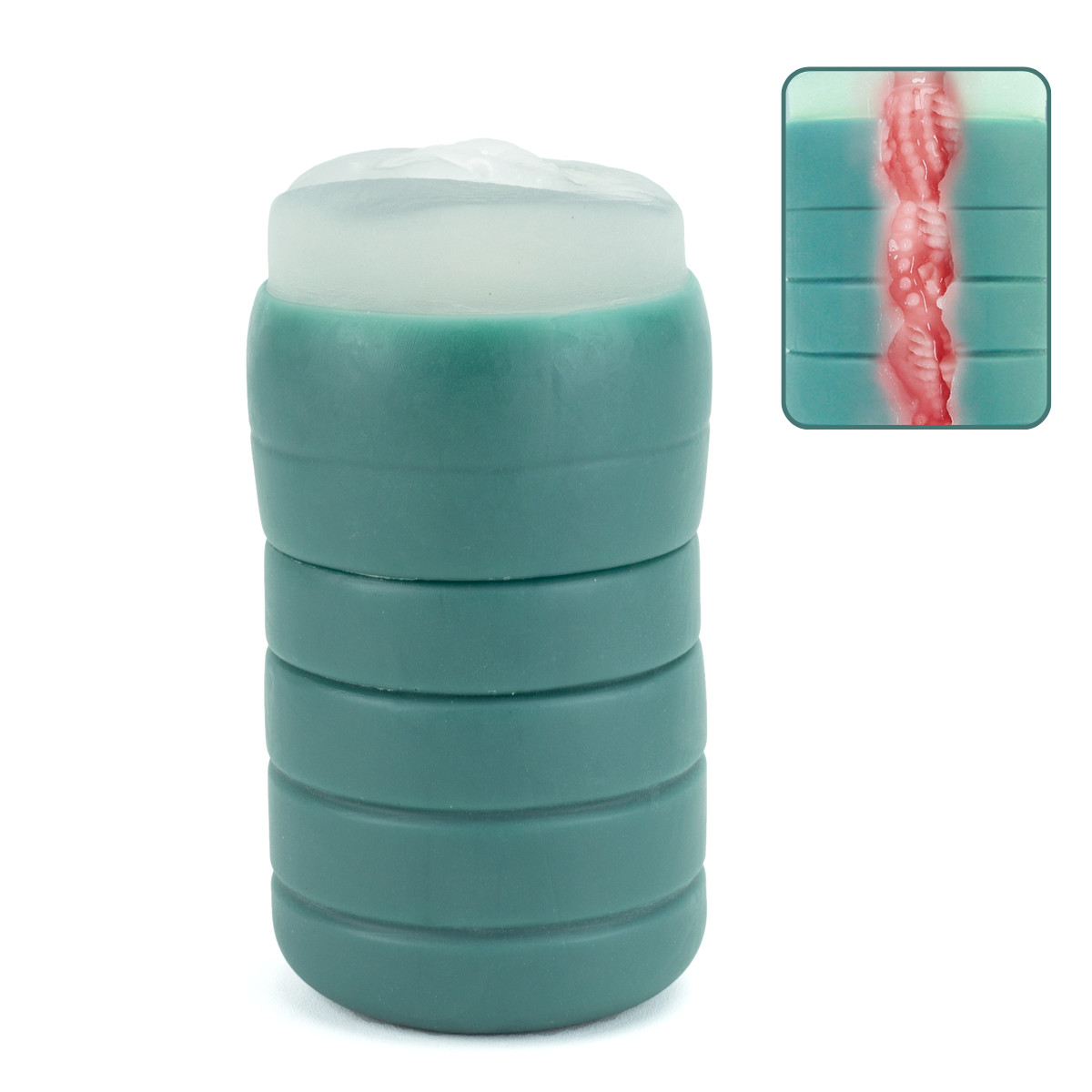 Copo Masturbador com Texturas Internas em Silicone e Bocal de Vagina em TPE - Cup Strawberry | 11,5 x 3 cm - 3