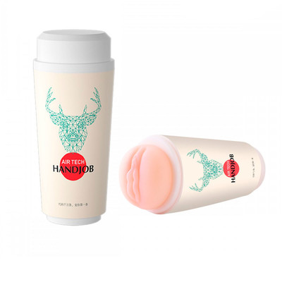 Copo Masturbador com Vagina em TPE e Textura Interna - Lilo Air Tech Handjob | 16 x 6,9 cm