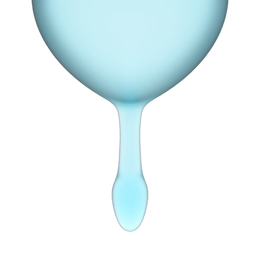 Copo Menstrual Reutilizável Duplo Higiénicos em Silicone de 15 e 20 ml - Satisfyer Feel Good - 7,1 x 4 cm - 5