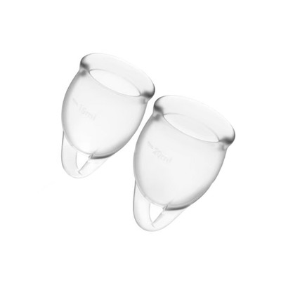 Foto 2 do produto Copo Menstrual Reutilizável em Silicone de 15 e 20 ml - Satisfyer Feel Confident