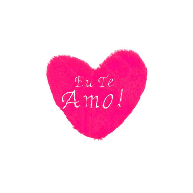 Coração em Pelúcia Eu Te Amo com Bolso para Surpresas - Brasil Fetiche - 15,5 x 15,5 cm | Disponível em 2 Cores - 3