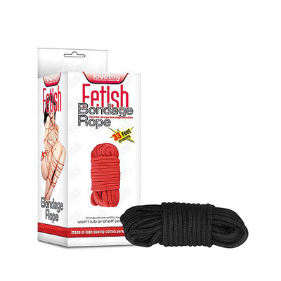 Foto 7 do produto Corda de Servidão em Algodão para Imobilização - Lovetoy Fetish Bondage Rope | 10 Metros | Disponível em 4 Cores