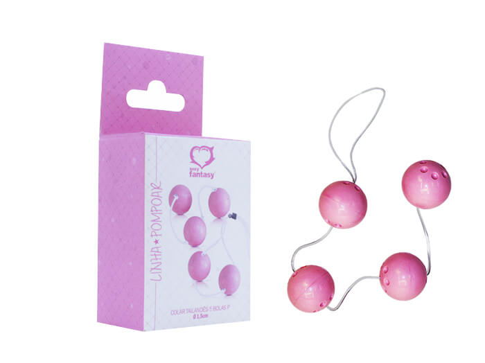Cordão de 4 Bolas com Peso Para Pompoarismo Ben-Wa - Love Balls | Disponível em 2 Cores - 3