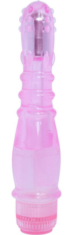 Vibrador Ponto G em Jelly com Nódulos Massageadores e Vibração Multivelocidade - Crystal Dewdrops Vibe | 21 x 3,5 cm | Disponível em 2 Cores - 2