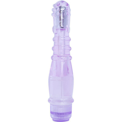 Vibrador Ponto G em Jelly com Nódulos Massageadores e Vibração Multivelocidade - Crystal Dewdrops Vibe | 21 x 3,5 cm | Disponível em 2 Cores