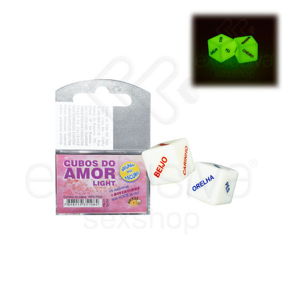 Cubos do Amor Light - Dados Eróticos que Brilham no Escuro - 2 Unidades