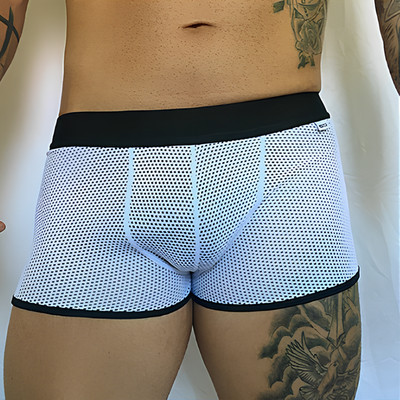 Foto 5 do produto Cueca Boxer em Arrastão Com Enchimento Removível No Bumbum - SD Clothing | Tamanho Único | Disponível em 3 Cores