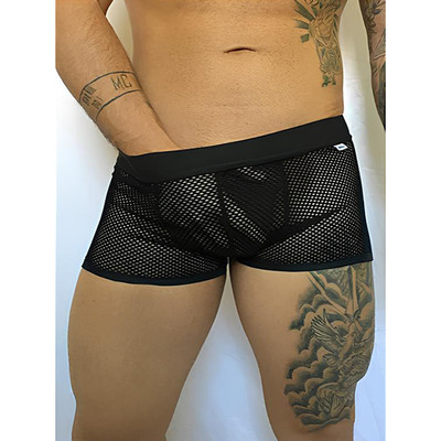 Cueca Boxer em Arrastão Com Enchimento Removível No Bumbum - SD Clothing | Tamanho Único | Disponível em 3 Cores