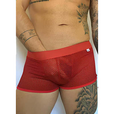 Foto 3 do produto Cueca Boxer em Arrastão Com Enchimento Removível No Bumbum - SD Clothing | Tamanho Único | Disponível em 3 Cores