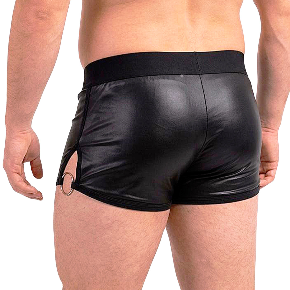 Cueca Boxer em Cirrê Brilhoso com Corrente Frontal e Argola nas Laterais - Exclusiva Lingerie | Tamanho Plus Size - 2