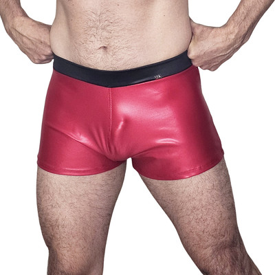 Cueca Boxer em Cirrê Vermelho com Elástico Preto - Exclusiva Lingerie | Tamanho Único