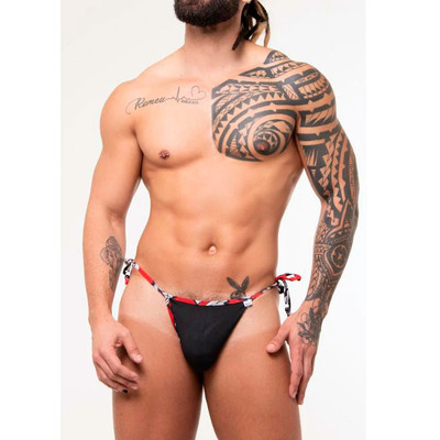 Foto 1 do produto Cueca Fio Dental Cortininha com Amarração - Steves Designer | Tamanho Único
