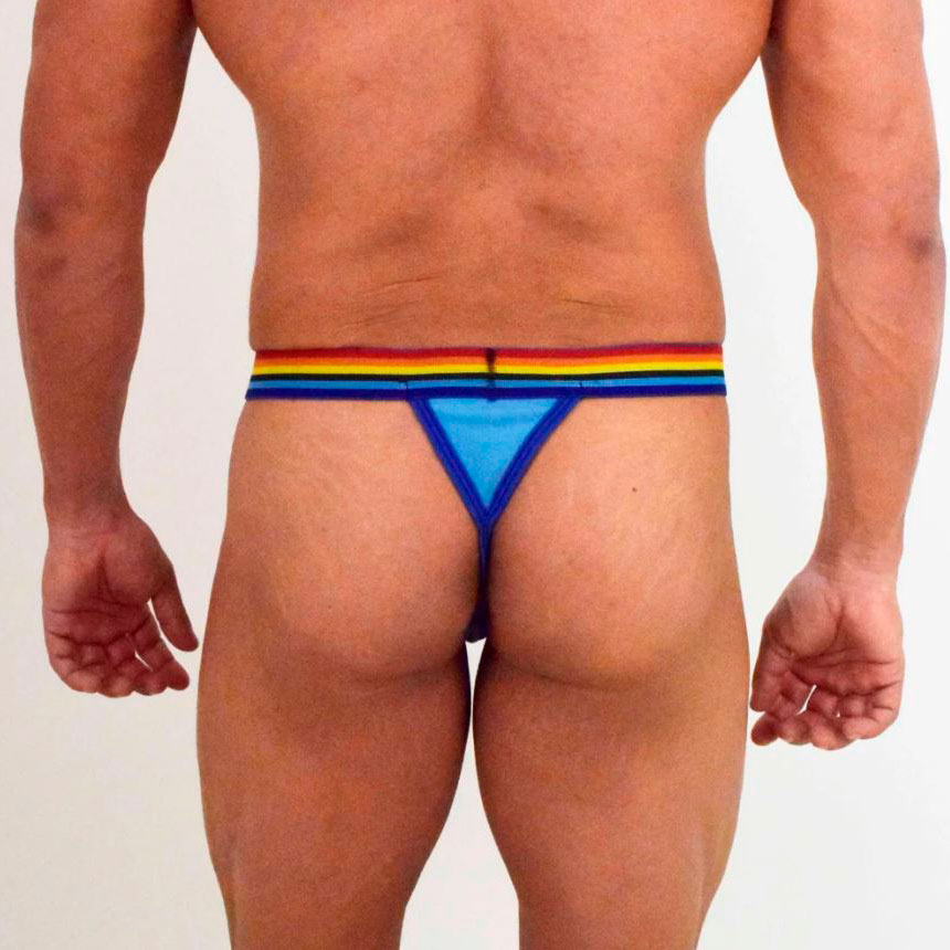 Cueca Jock Arco Iris Modelo Fio Dental - Steves Designer | Tamanho Único - 2