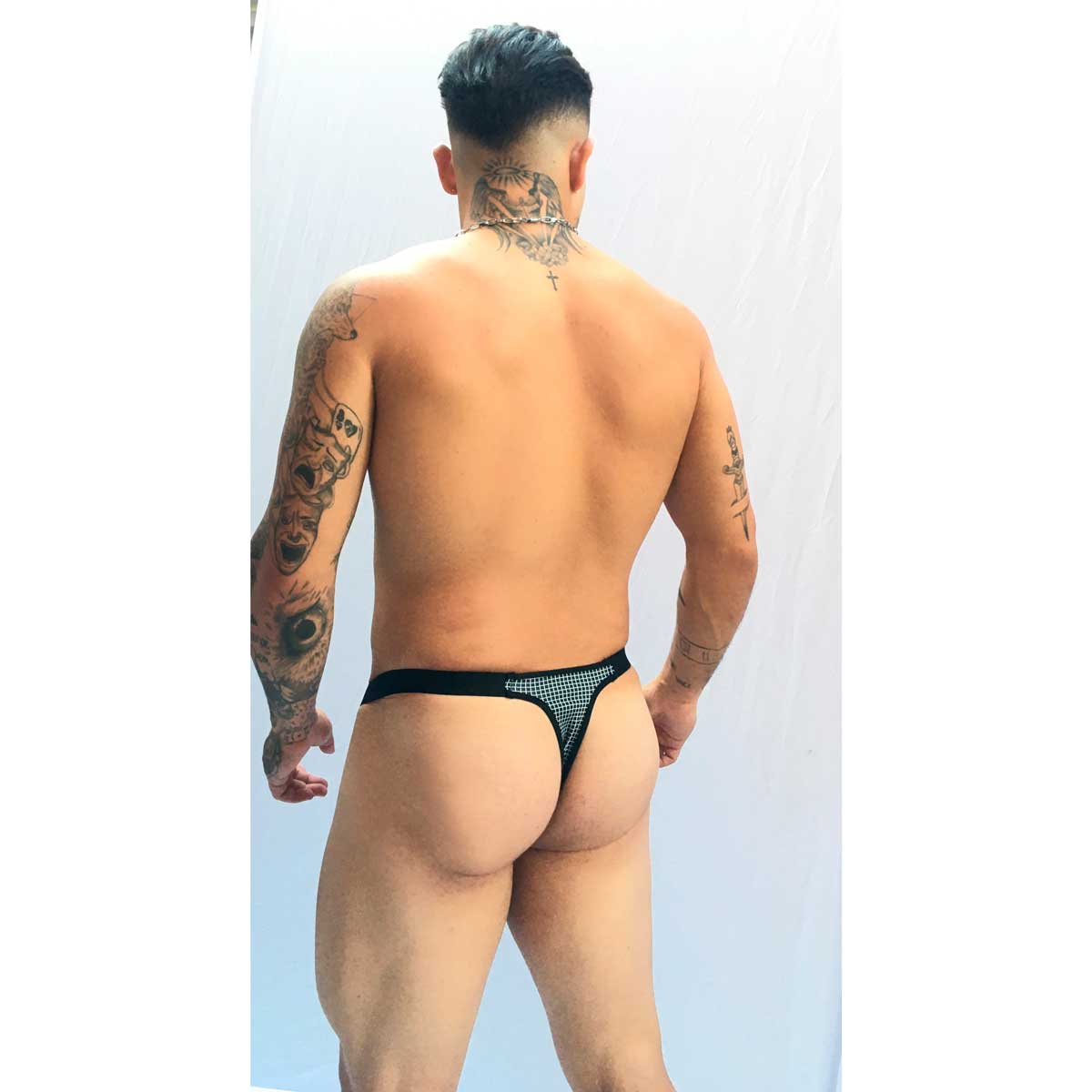 Cueca Jock Fio Dental em Suplex com Estampa Quadriculada - SD Clothing | Tamanho Único - 2