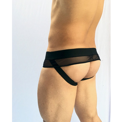 Foto 2 do produto Cueca Jock Strap Sex Masculina em Tule Com Renda Floral - SD Clothing | Tamanho Único