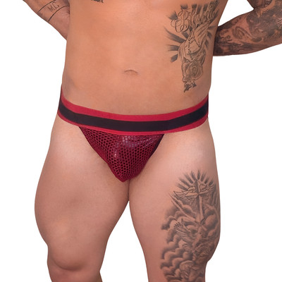 Cueca Jock Strap em Tecido Tela Forrado com Duplo Elástico - Exclusiva Lingerie | Tamanho Único