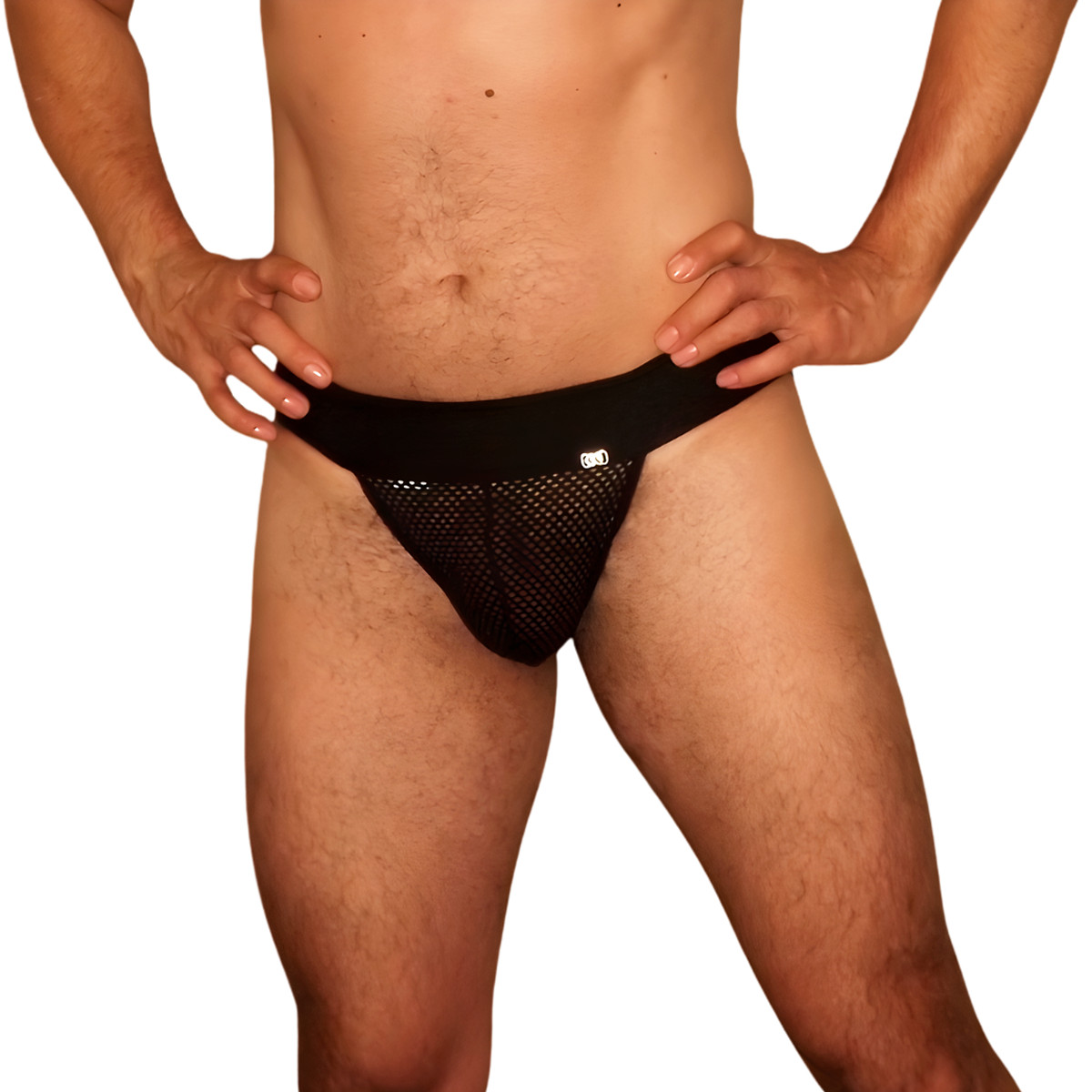 Cueca JockStrap em Arrastão com Detalhe de Argola Metal Traseira - Exclusiva Lingerie | Tamanho Único | Disponível em 2 Cores - 2
