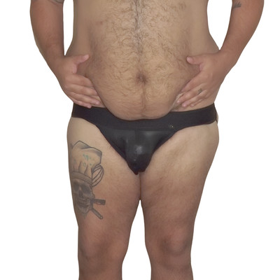 Cueca JockStrap em Cirrê com Elástico Duplo e Argola Lateral - Exclusiva Lingerie | Tamanho Plus Size