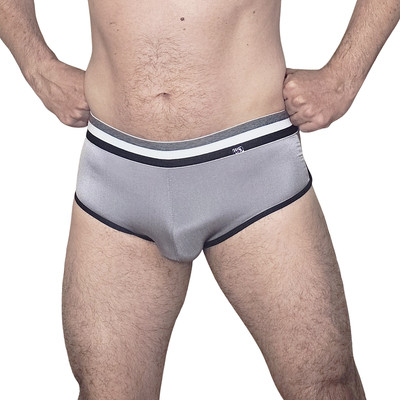 Cueca JockStrap com Fio em Cirrê Chumbo - Exclusiva Lingerie | Tamanho Único
