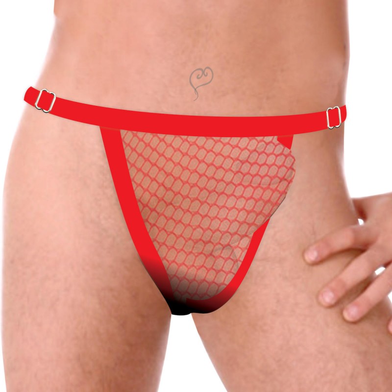 Cueca Jockstrap Ousada Picante em Malha Arrastão - InNamorata Ruthless | Tamanho Único | Disponível em 3 Cores - 5
