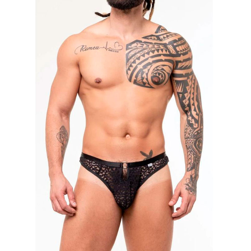 Cueca Modelo Fio Dental em Renda - Steves Designer | Tamanho Único | Disponível em 3 Cores - 3