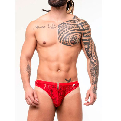 Foto 5 do produto Cueca Modelo Fio Dental em Renda - Steves Designer | Tamanho Único | Disponível em 3 Cores