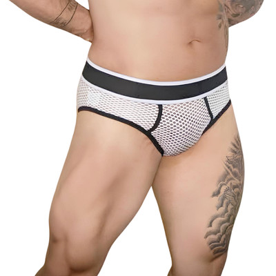 Cueca Slip em Arrastão - Exclusiva Lingerie | Tamanho Único | Disponível em 2 Cores