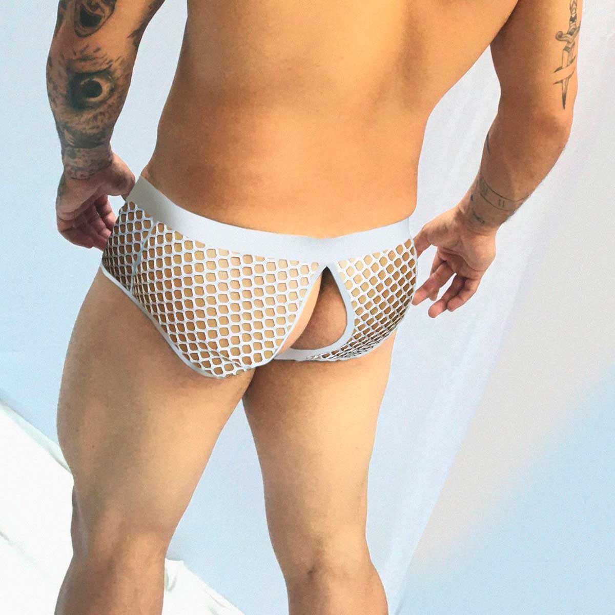 Cueca Sunga em Arrastão com Abertura Traseira e Cós Elástico - SD Clothing | Tamanho Único | Disponível em 2 Cores - 2