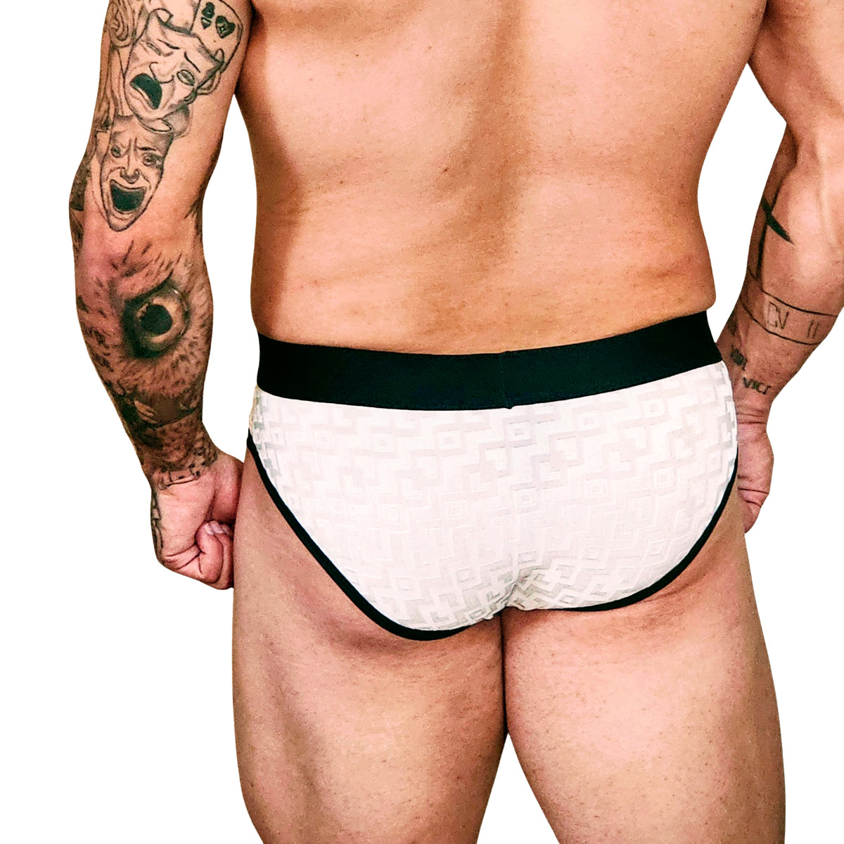 Cueca Slip em Tecido Texturizado Geométrico Jacquard - Exclusiva Lingerie | Tamanho Único | Disponível em 2 Cores - 2