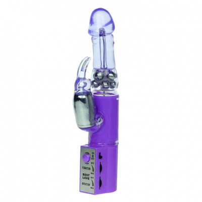 Foto 4 do produto Cute Baby - Vibrador Rotativo com Vibro Multivelocidade, Estimulador Clitoriano em Forma de Coelho - 24 x 3,5 cm