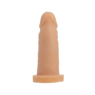 Foto 2 do produto Cyber Dildo Lunes - Prótese Realística em Cyberskin com Glande Definida, Veias Salientes e Vértebra - 12,5 x 3,8 cm