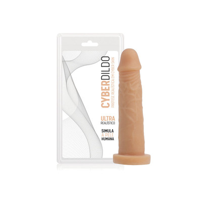 Prótese Peniana Realística em Cyberskin com Glande Definida, Veias e Vértebra - Cyber Dildo Venus | 18 x 3,6 cm