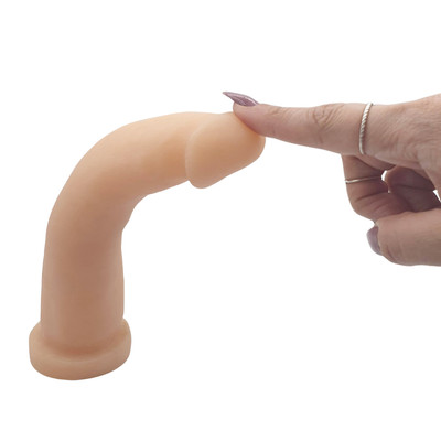 Foto 4 do produto Prótese Peniana com Formato de Pênis Realístico em Cyberskin com Vértebras - CyberDildo | 19 x 4,2 cm