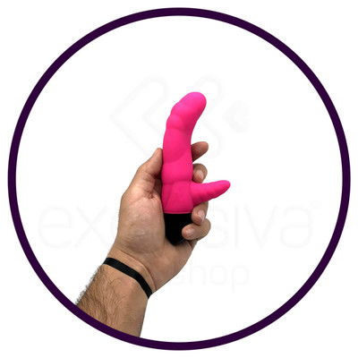 Foto 7 do produto Cyclone Curved Profile Mini Rabbit Big Waves! - Vibrador de Ponto G com Estimulador de Clitóris e 8 Modos de Vibração - 9,3 x 3,3 cm